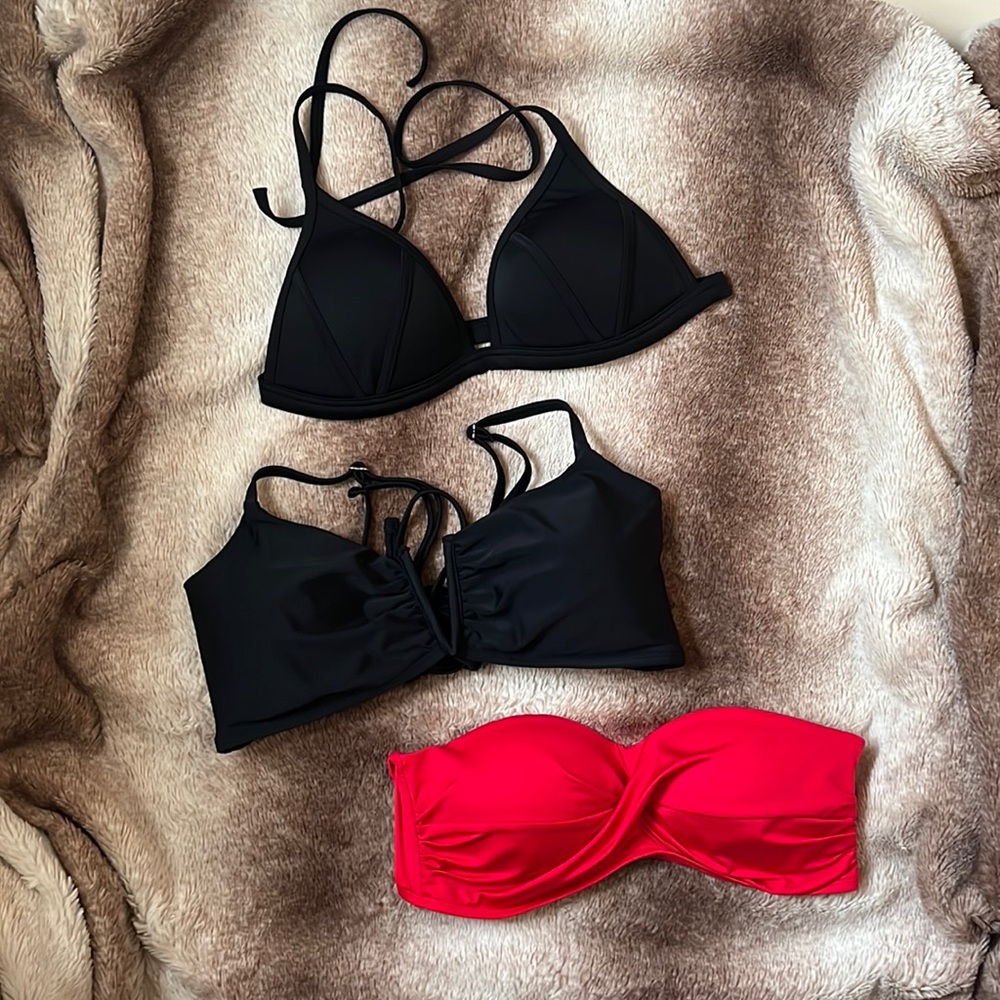 Swimsuit top bundle, all EUC. All padded, will separate.